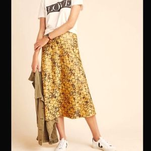 ANTHROPOLOGIE "HARMONY" Metallic Midi Skirt - NWT - XL